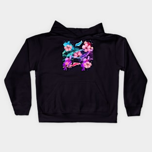 Floating Flowers Kids Hoodie